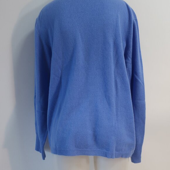 Mens Ravissante St. Tropez Periwinkle Blue Cashmere V-Neck Pullover Sweater M - Picture 7 of 9